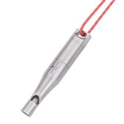 Boundless Voyage Survival Tools Titanium Whistle Waterproof Pill Storage Box Outdoor Hiking Camping Whistle Signaling Tool