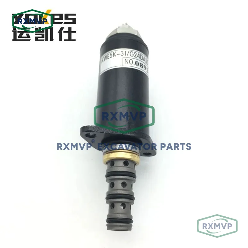 Excavator parts SK200-8 SK200-6E SK200-6 Safety Lock Solenoid Valve YN35V00050F1 KWE5K-31/G24DB50 For Kobelco