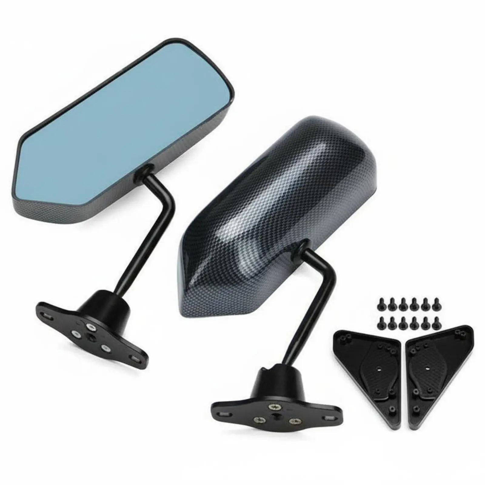 2 Pieces Aerodynamic Side Mirrors Universal Fit Retro Mirror Left and Right Pair Auto Part for cars Modifiers