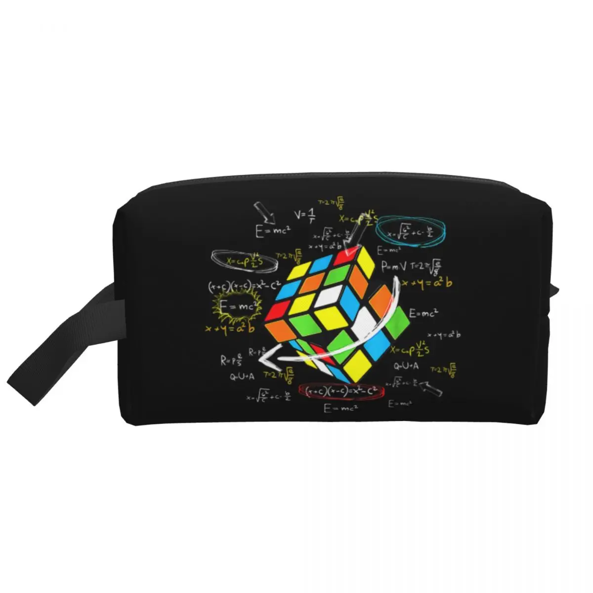 Custom Math Rubik Rubix Cube Caps Cosmetic Bag Women Fashion Big Capacity Makeup Case Beauty Storage borse da toilette