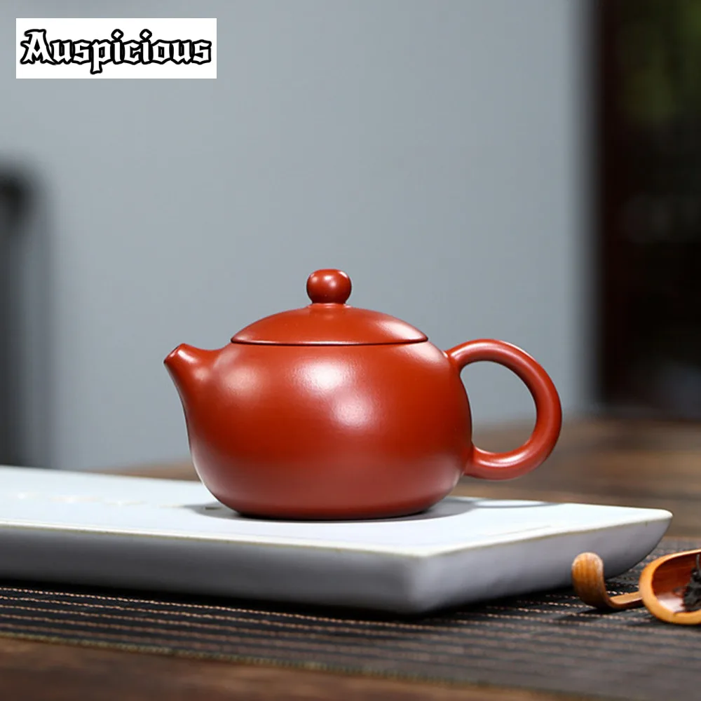 

210ml Yixing Purple Clay Teapots Famous Artists Handmade Zishi Tea Pot Raw Ore Dahongpao Mud Kettle Chinese Zisha Tea Set Crafts