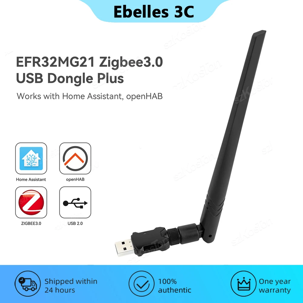 ZigBee 3.0 USB Dongle Plus-E Wireless Open Source Hub Works with Home Assistant OpenHAB ZHA USB Zigbee Gateway