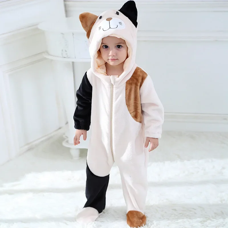 Animal Cat Newborn Baby Clothes Bodysuit Boy Girl Romper Kigurumis Cosplay Costume Toddler Jumpsuit Halloween Infant Outfits