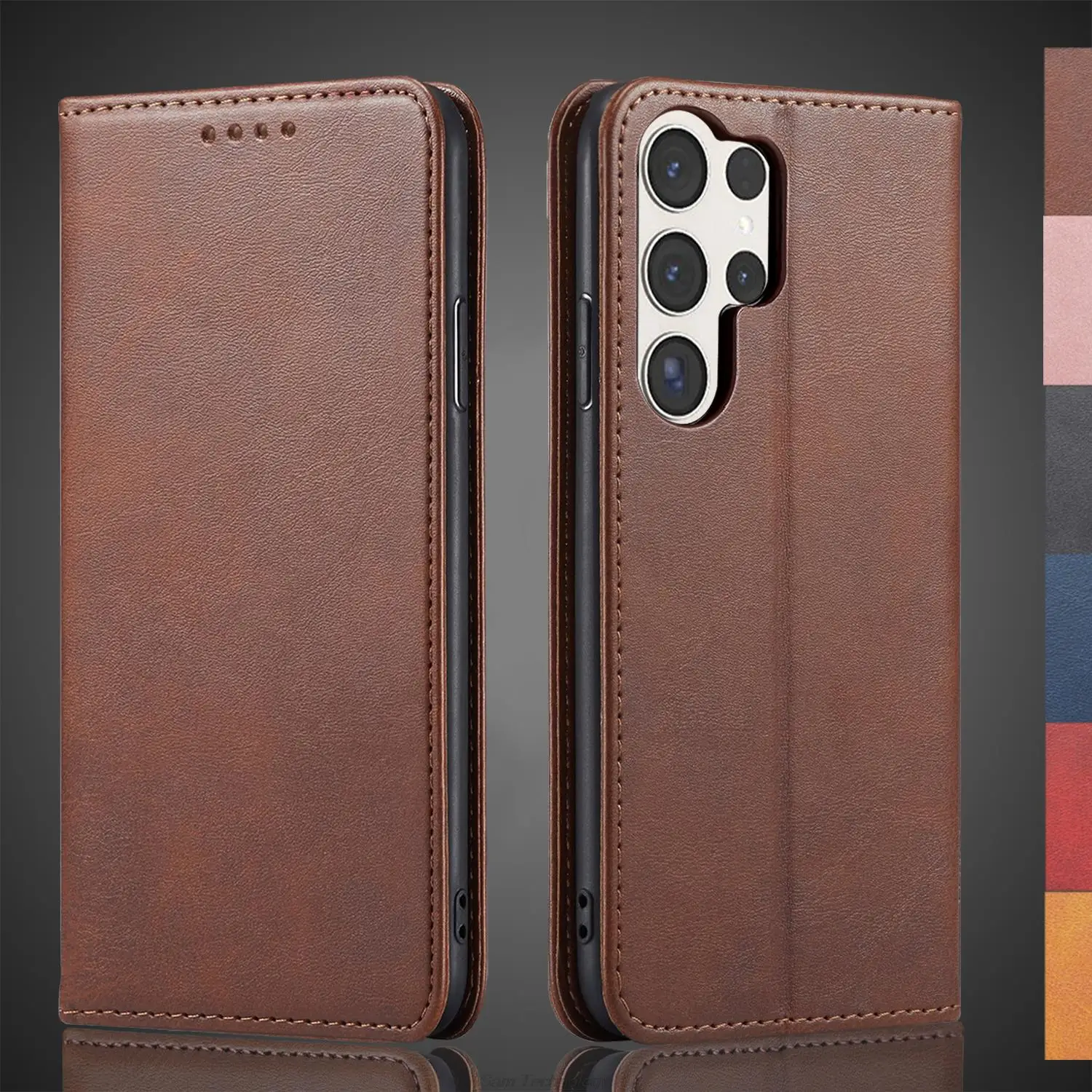 Leather Fitted Case for Samsung Galaxy S23 Ultra S23U 6.8