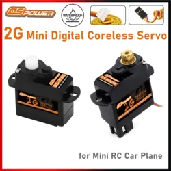 DSPOWER 2G Mini Digital Servo Plastic/Metal Gear Coreless Motor for Micro RC Car Plane Fixed-wing Helicopter Boat Duct Robot Toy