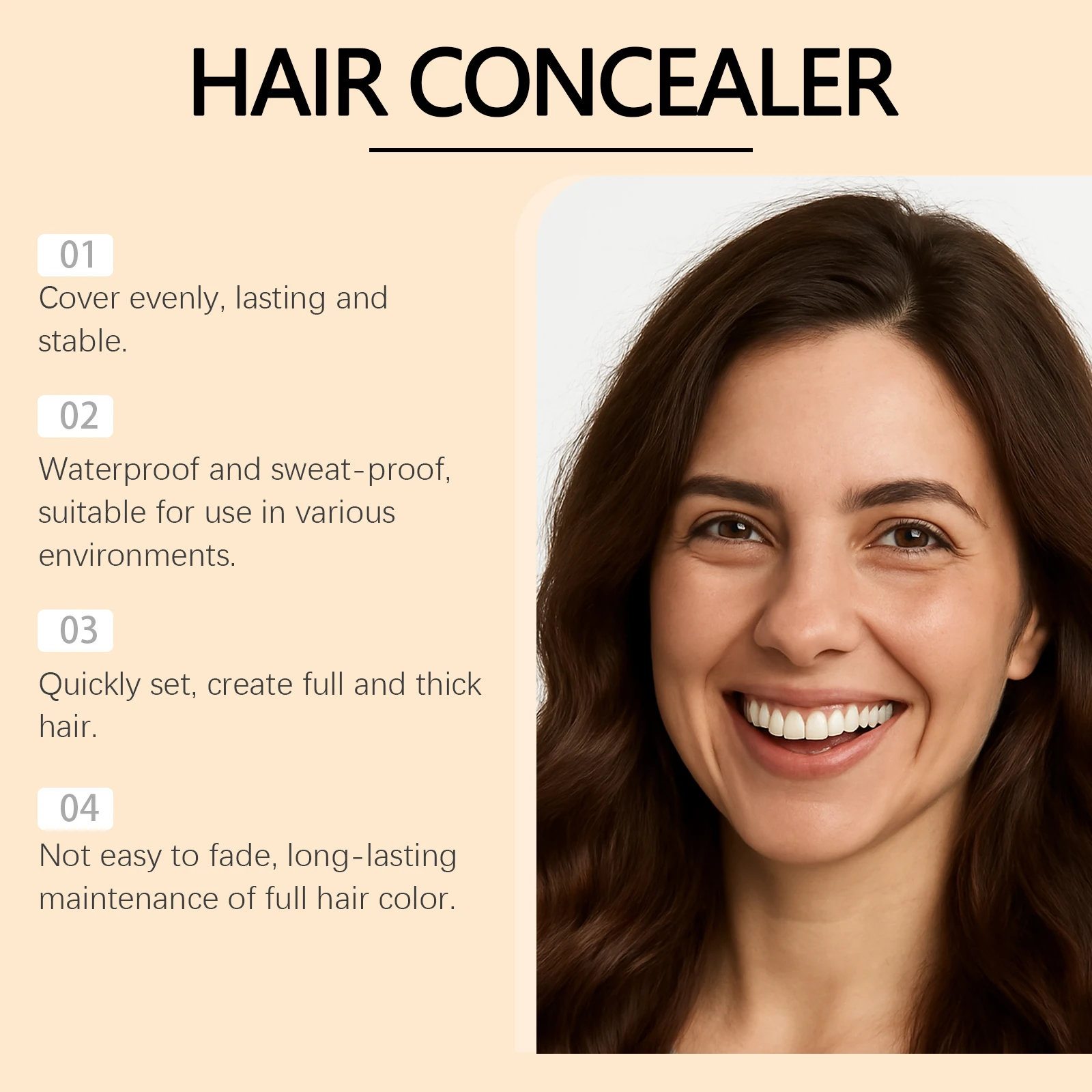 Hair Concealer Hair Line Shadow Instant Conceals Hair Root Forehead Hair Coverage Waterproof Hair Loss Conceale Fluffy Hair Care