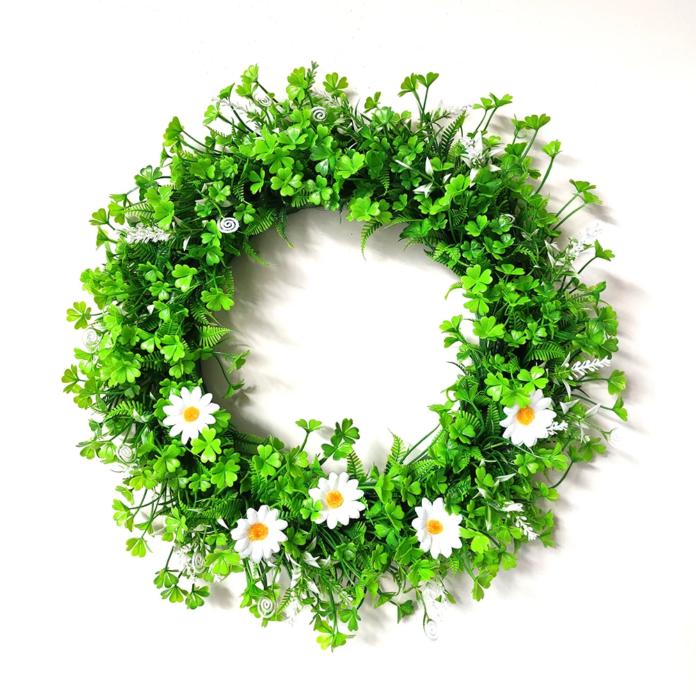 Simulated Wreath Home Decoration Spring Summer Artificial Green Plant Grass Garlands Indoor Door Window Wall Hanging Ornaments