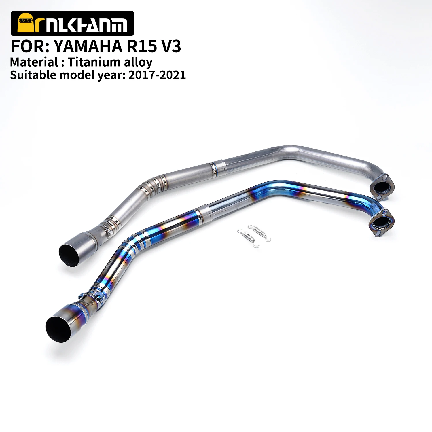 Modifikasi Sistem Knalpot Motor Ti. Pipa Penghubung Tengah Slip On Tanpa Knalpot Untuk Yamaha R15 V3 MT15 MT125 2017-2021