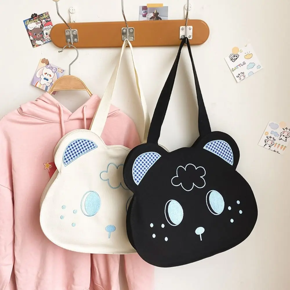 

Versatile Trendy Bear Shoulder Bag Y2k Casual Cosmetic Storage Organizer Large Capacity Household Cartoon Tote Handbags Ladies