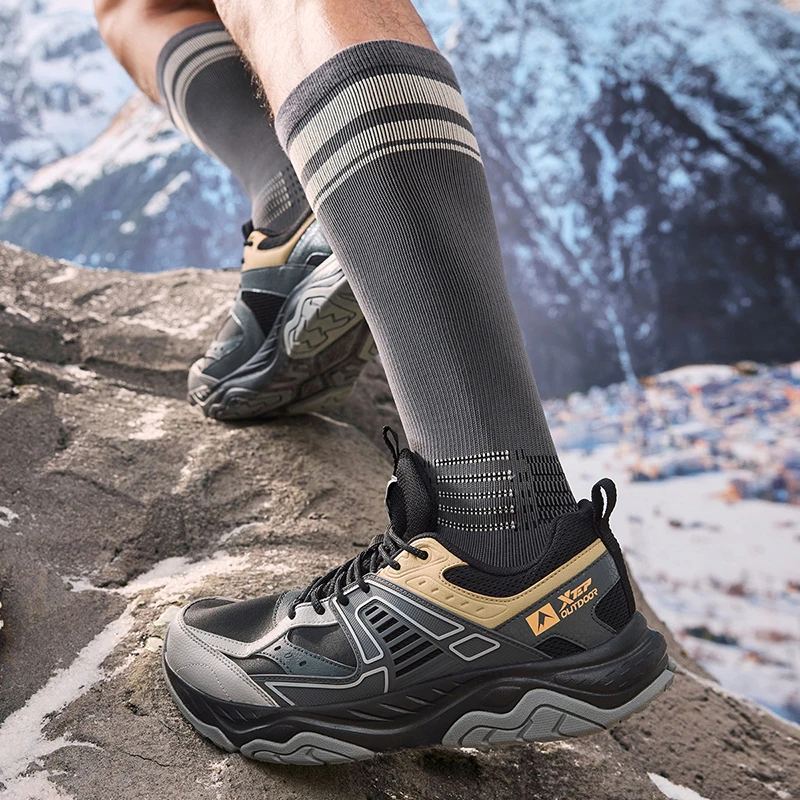 Xtep Классическая походная Уличная обувь для мужчин 2024 зимняя износостойкая спортивная обувь устойчивые удобные кроссовки 976419170018