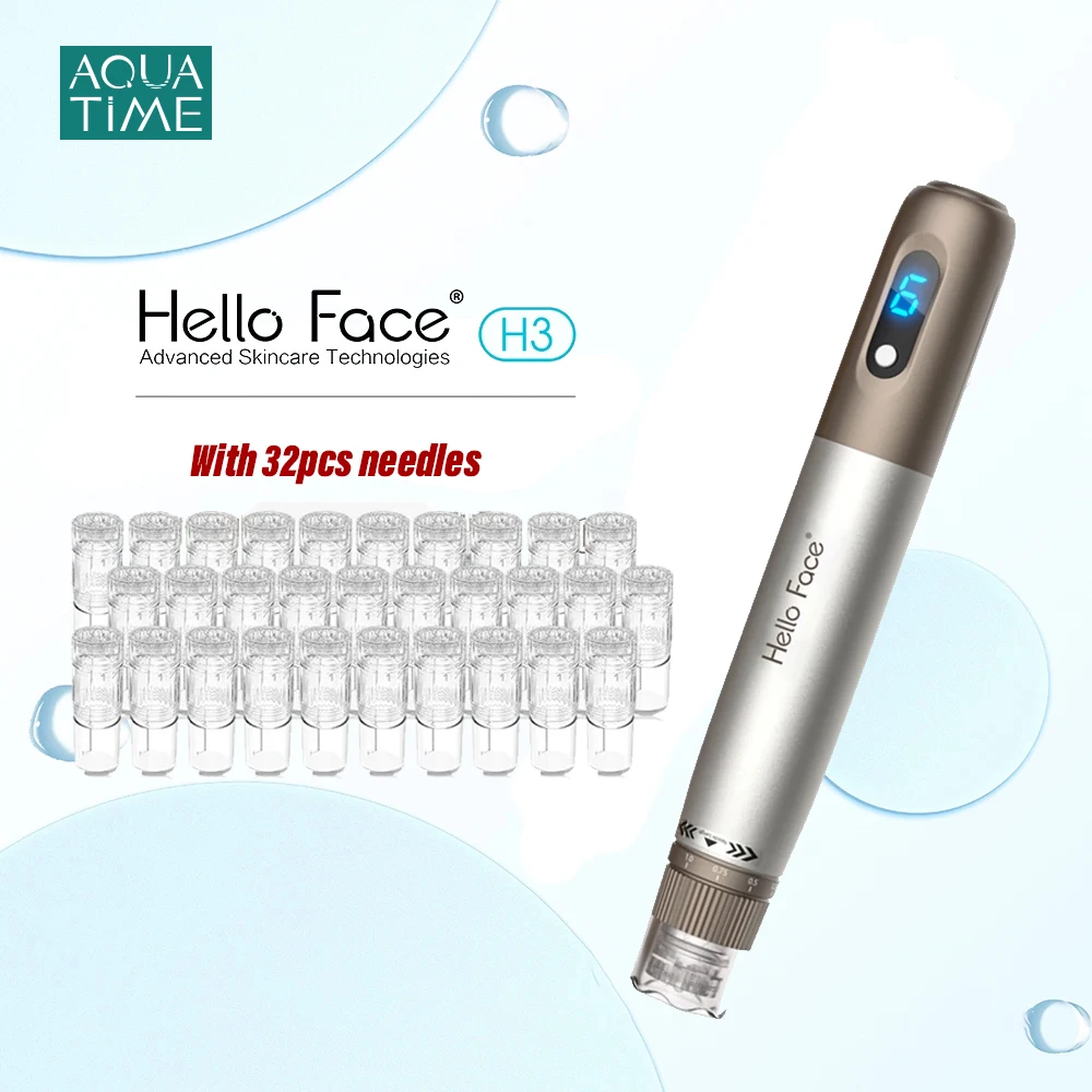 Penna professionale Wireless Dr Pen H3 Microneedling Pen con 30 pezzi di aghi Hydra Pen mesoterapia Derma Stamp macchina per la cura della pelle