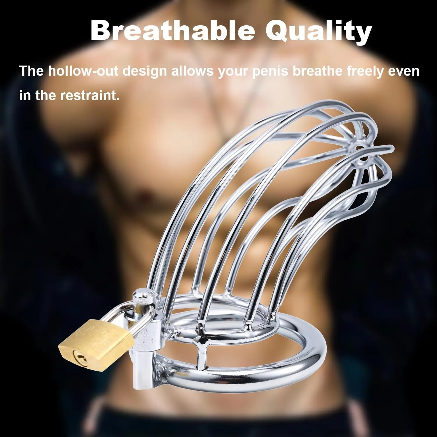 BDSM Sex Toys Men Stainless Steel Metal Urethra Chastity Lock Penis Bondage Adult Chastity Cage Cock Restriction Abstainer Toy