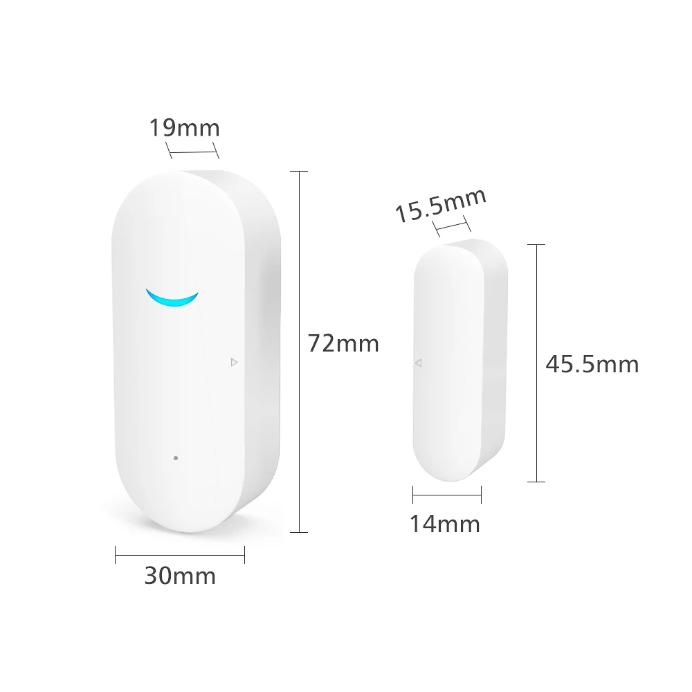 Tuya intelligent alarm WiFi sensor door open / close detector mobile app remote notification support Alexa Google home