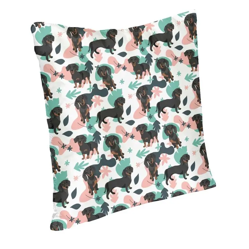 Custom Cute Dachshund Dog Pillow Case Home Decor Luxury Cushions for Sofa Square Pillowcase