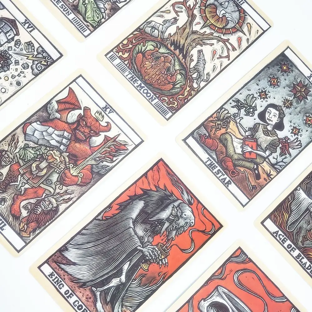 12*7cm Tarot Del Toro: A Tarot Deck and Guidebook Inspired By The World of Guillermo Del Toro 78 Pcs Cards with Guidebook