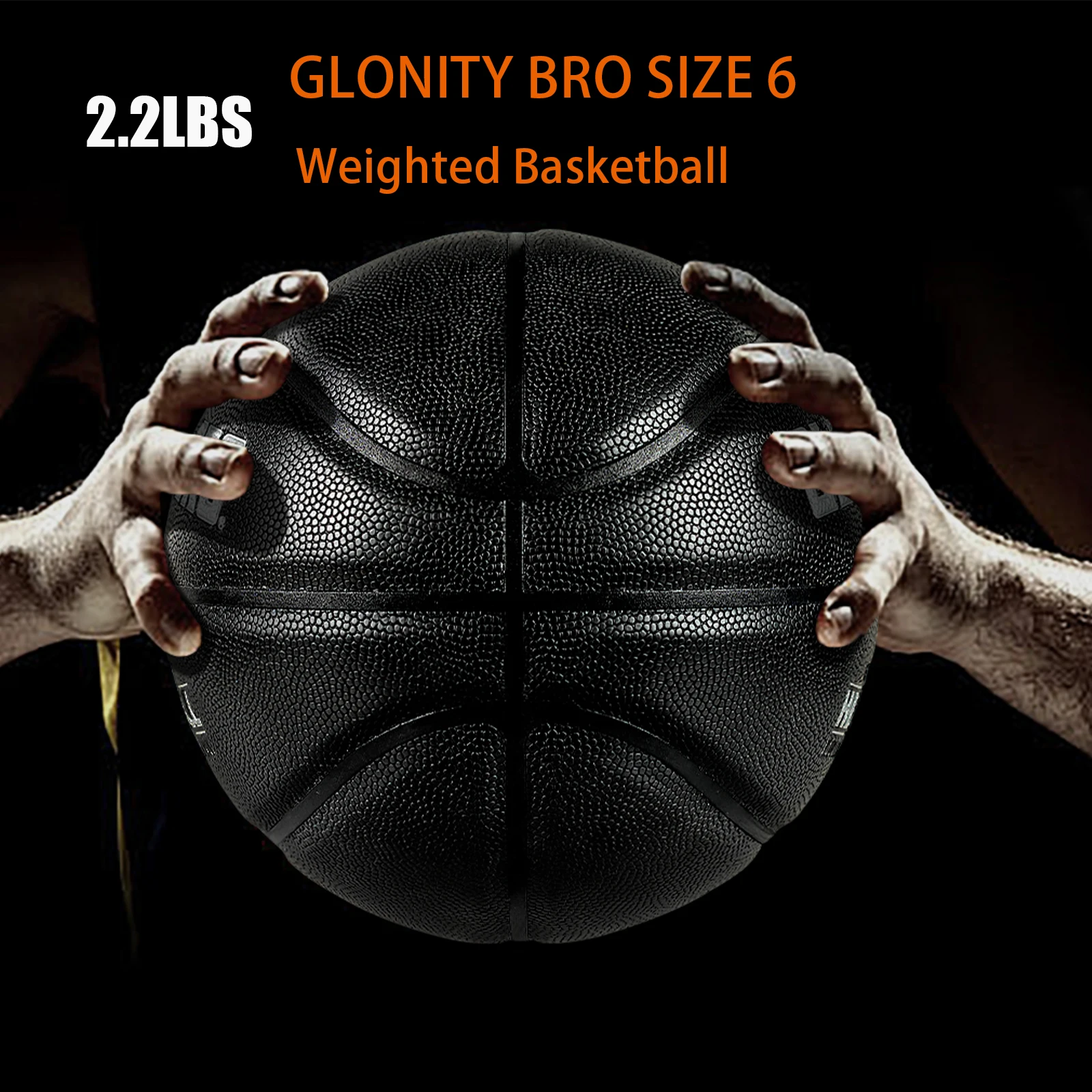 

2.2LBS 28.5" Weighted Heavy Basketball Ball For Indoor Outdoor Improving Handling Dribbling, Passing&Rebounding Skills Size 6
