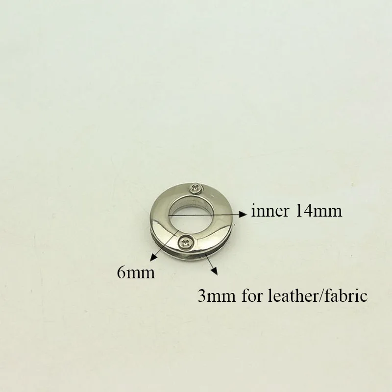 20Pcs 14mm Metal Screw O Ring Buckles Eyelet Screw Buckle for Hangbag Belt Strap Dog Chain Clasp Accessories Leather Craft