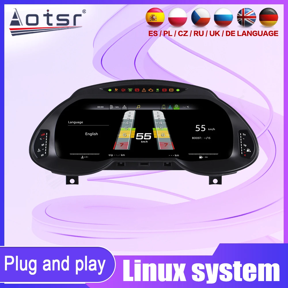 

Полный ЖК-инструмент, многофункциональная цифровая приборная панель, виртуальный кабин для Audi Q5 2009-2018, аксессуар для обновления High Res Plug & Play