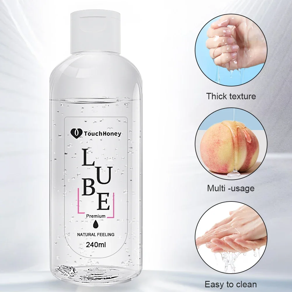 Natural Water Based Sexual Lubricant for Women Adult Vagina Pusssy Lube Men Gay Anal Sex Toy Gel Intimate Body Massage Oil 240ml