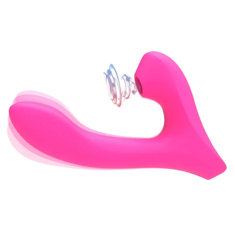 Dual-Head zuigen + vibratie vibrator - 10-speed siliconen IPX7 waterdicht, USB oplaadbare producten seksspeeltje