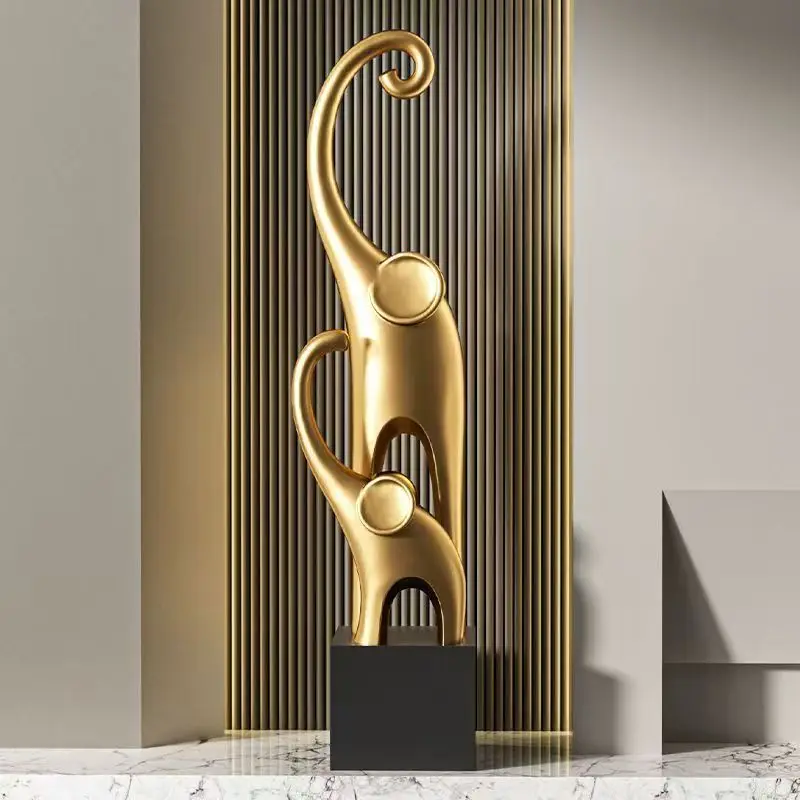 for-71X17CM Elephant Entrance Hall Ornaments Attract Wealth the House Light Luxury High-end Large Floor-standing Decoration）