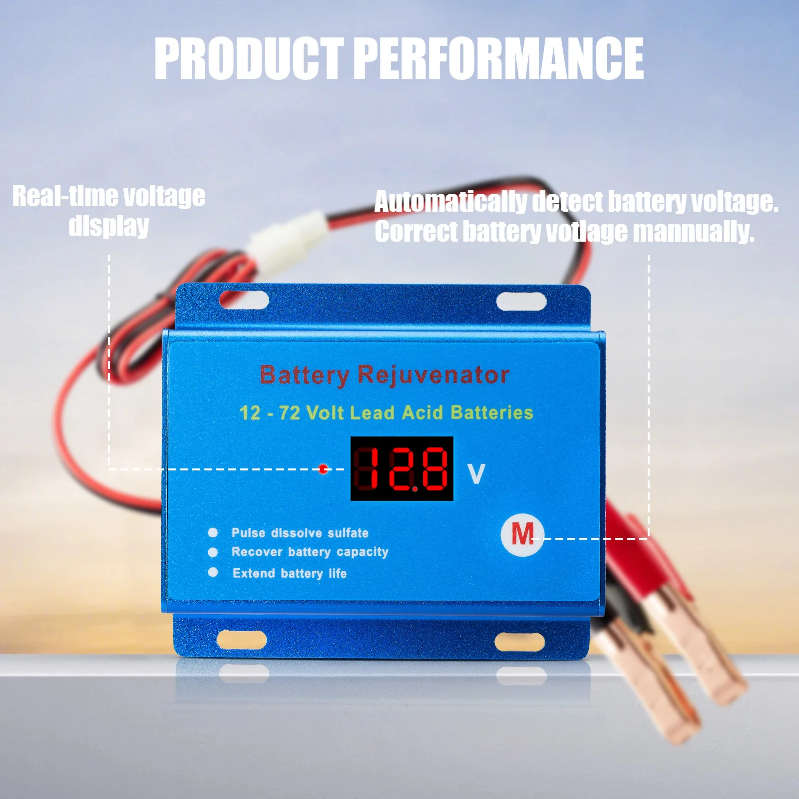 12V 24V 36V 48V 60V 72V Battery Desulfator Reconditioner Regenerator Restore Revive Lead Acid Battery Capacity