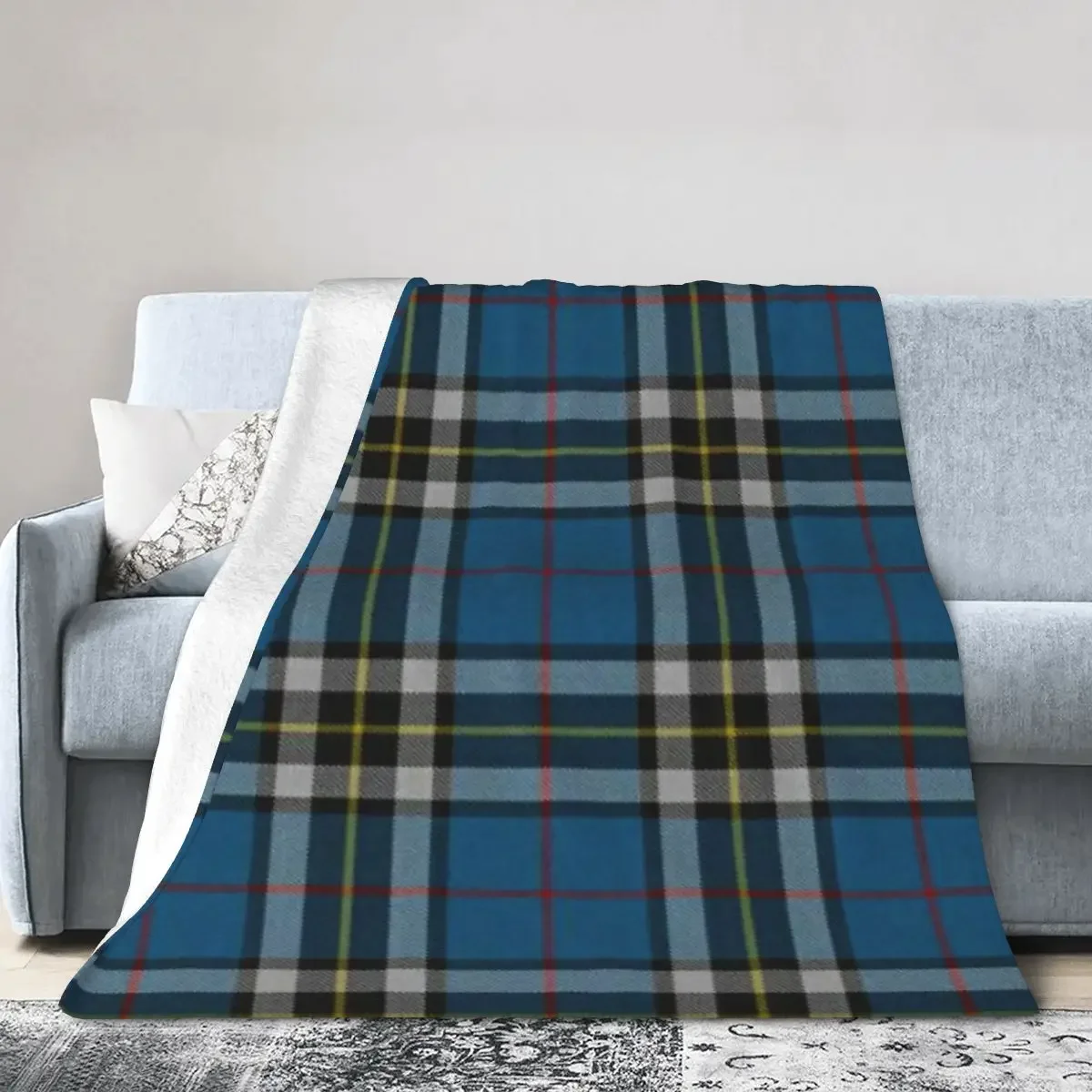 

Clan Thomson Tartan Blanket Soft Warm Flannel Throw Blanket Bedding for Bed Living room Picnic Travel Home Sofa