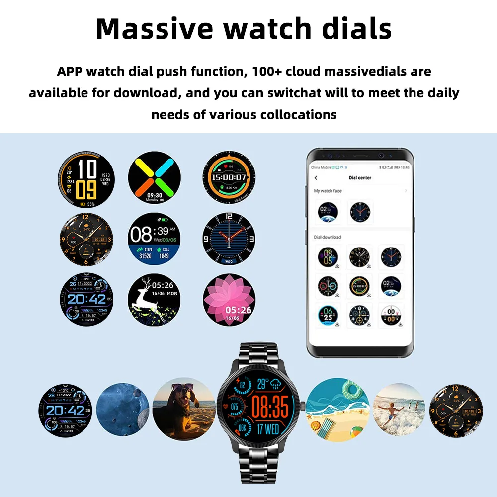 2025 nouveau AMOLED Smartwatch hommes 1.3 HD 360*360 Realtek8762D fréquence cardiaque compteur de pas bricolage visages montre de Sport appel sans fil Android Ios