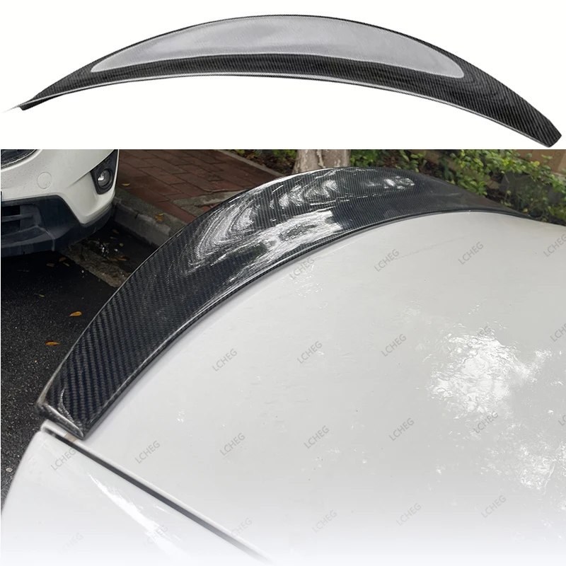 For Audi A4 B8 4 Door Sedan HK Style High Quality Carbon Fiber Rear Wing Roof Rear Box Decorated Spoiler  2009 2010 2011 2012