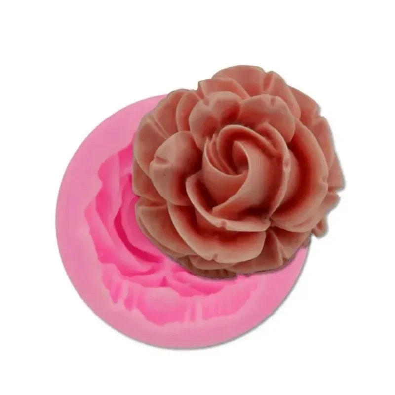 1Pc 3D Bloom Flower Silicone Cake Fondant Mold Cupcake Jelly Candy Chocolate Decoration Baking Tool Moulds