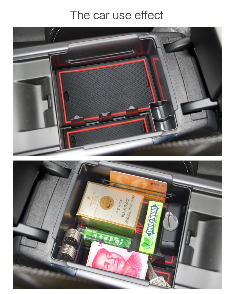 for Renault Koleos ii Samsung QM6 2017 2018 Armrest Box Storage Stowing Tidying Car Organizer Accessories Car Styling 2019