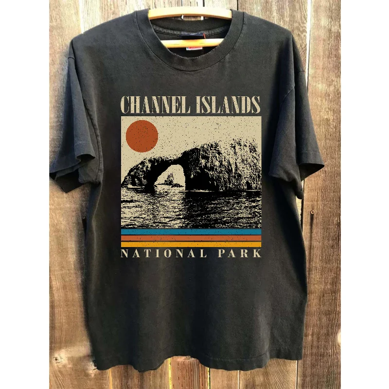 Channel Islands SweaT T Shirt National Park Retro Midcentury MinimalisT Travel