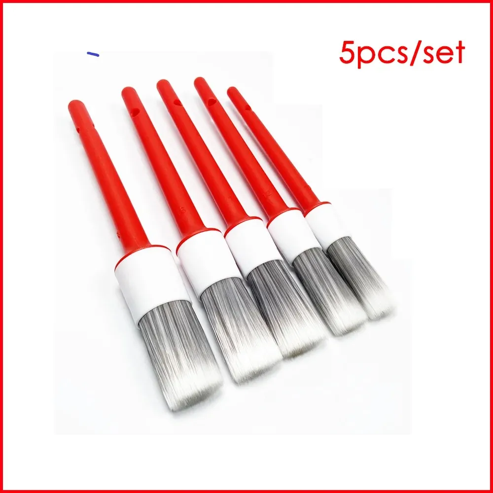 Car Detailing Brush Set Aivc 5pcs Auto Wheel Interior Air Vent Cleaning Wash Bristle Brush Kit Car Clean Washing Tools