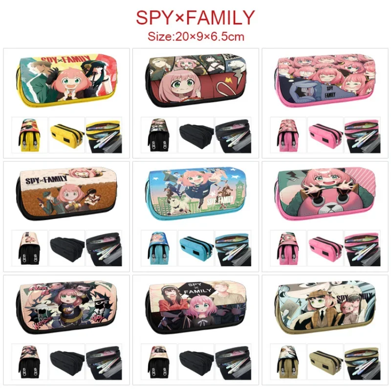 Anime Spy X Family Pencil Bag Women Large Capacity Student Kawaii Cosmetic Cases Anya Smug Coin Purse School Supplies Bag Gift