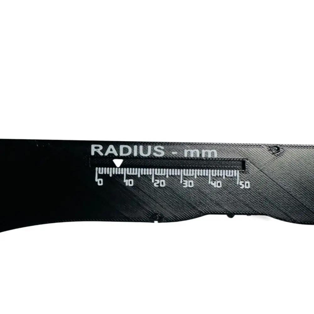 1:1 Proportional Slide Radius Measuring Tool 4mm-100mm Diameter 3D Printing Radius Measurement Instrument Portable 2mm Radius