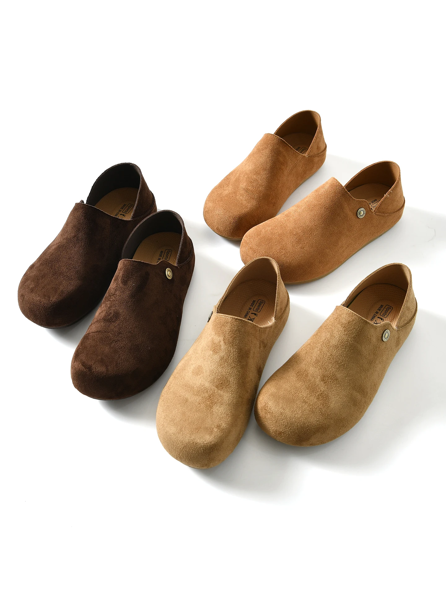 

Versatile Anti-Slip Men's Casual Slip-On Birkfoot Shoes Fall Winter Fashionable Leisure Footwear Comfortable round Toe Flat B...