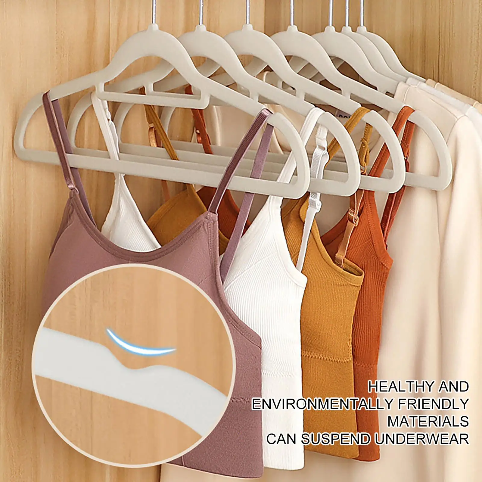 

Slim Hangers Non Slip 10 Pieces Kids Flocked Hangers Traceless Compact Organizer For Wardrobe Laundry Closet Home Travel Retail
