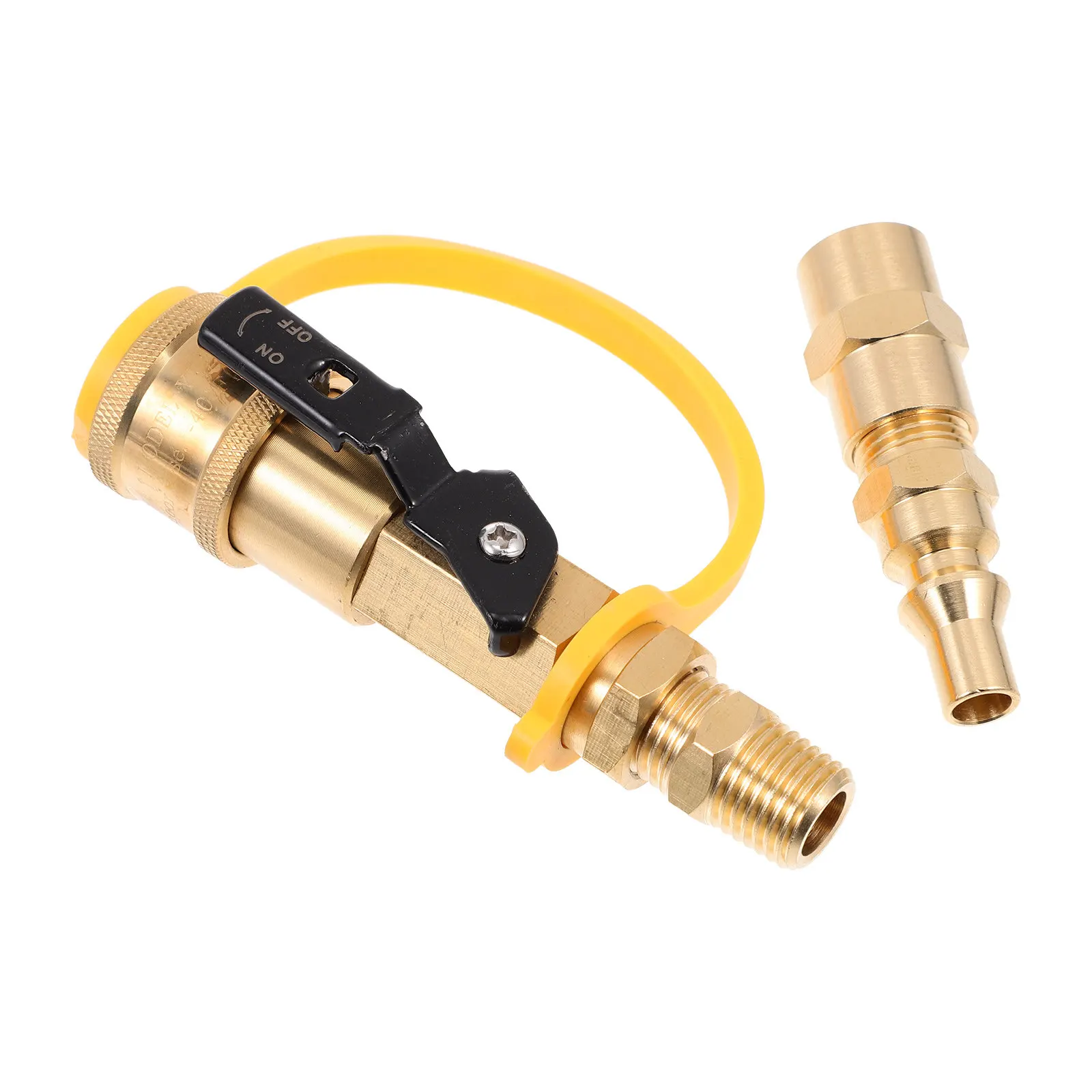 1Set Gas Can Converting Valve Brass Propane Adapter Small Portable Connector Outdoor Camping Bbq Cooking Stove Gas Tank