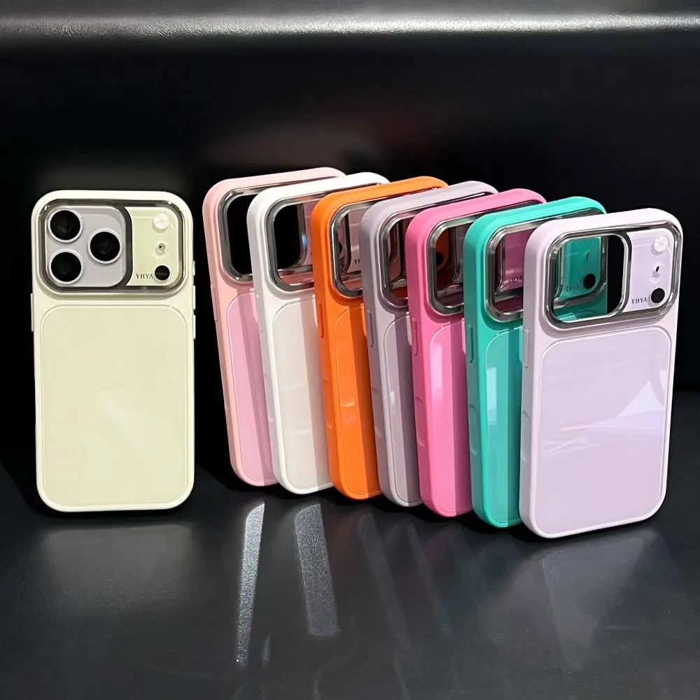 

Fashion Glossy Back Acrylic Phone Cover for iPhone 13 14 15 16 17 Pro Max with Protective Case