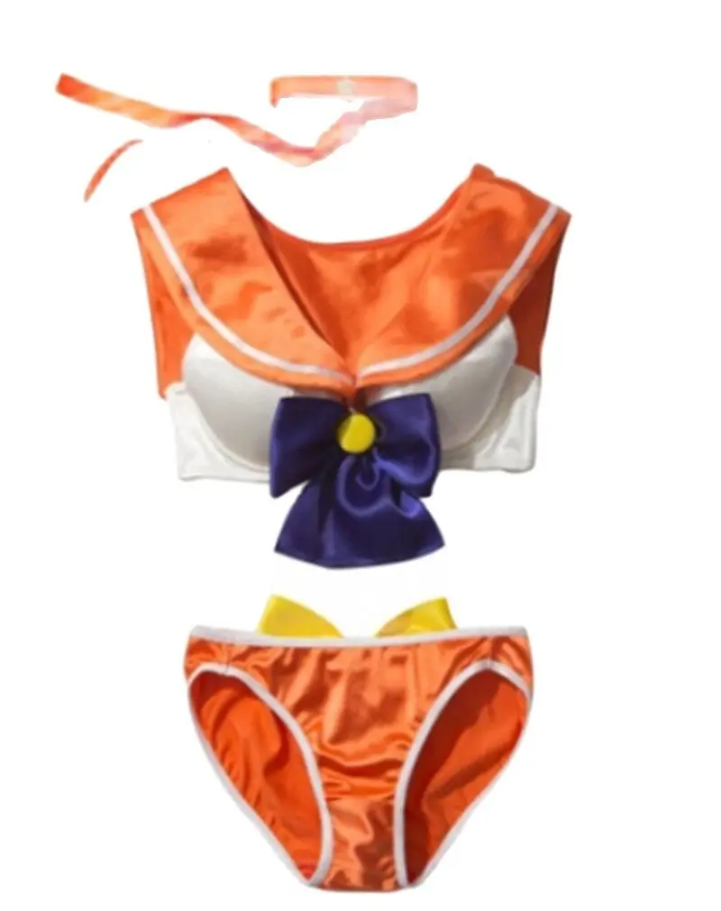 Novo sexy conjunto de biquíni cosplay anime marinheiro traje feminino roupa interior festa sutiã e shorts conjunto sexy lingerie uniformes do jogo