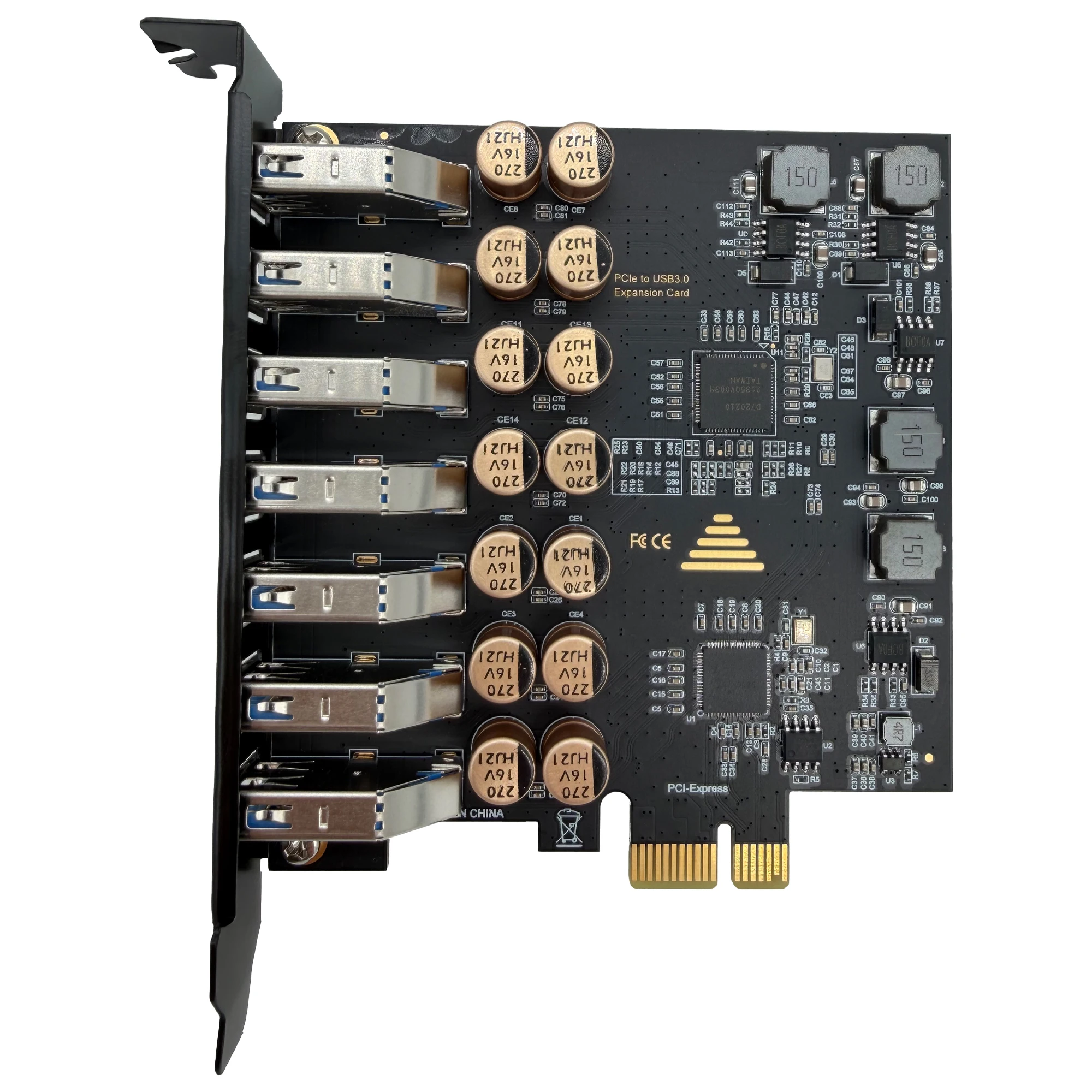 

USB 3.2 Gen1 PCI Express Multiplier PCI E to 7 ports USB 3 Hub Expansion Adapter Card PCI-E 1X Controller for Desktop