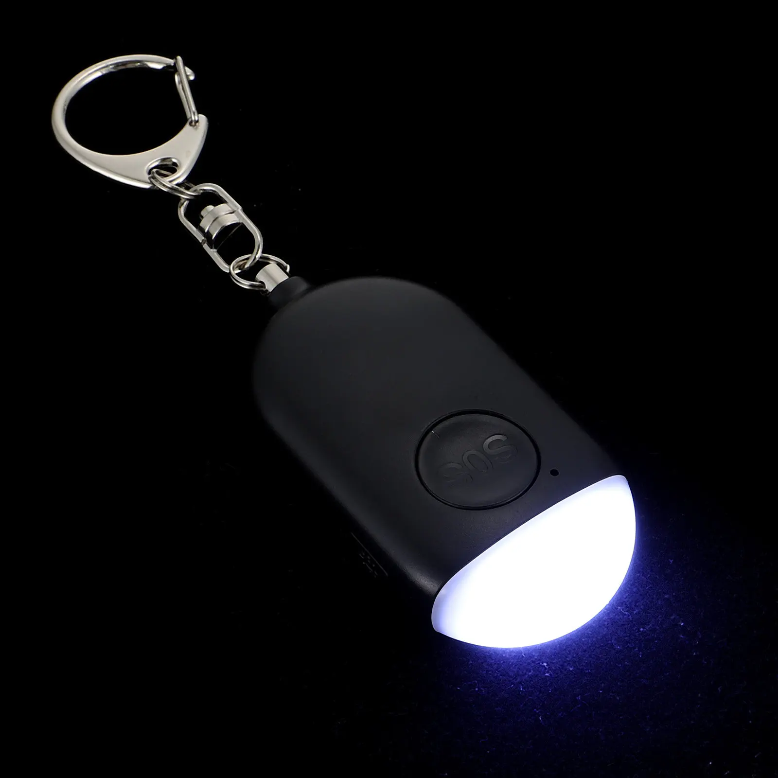 1Set Person Alarm Rechargable Keychain Alarm For Travel Rechargeable Personal Women Small Clip Purse Belt Flashlight