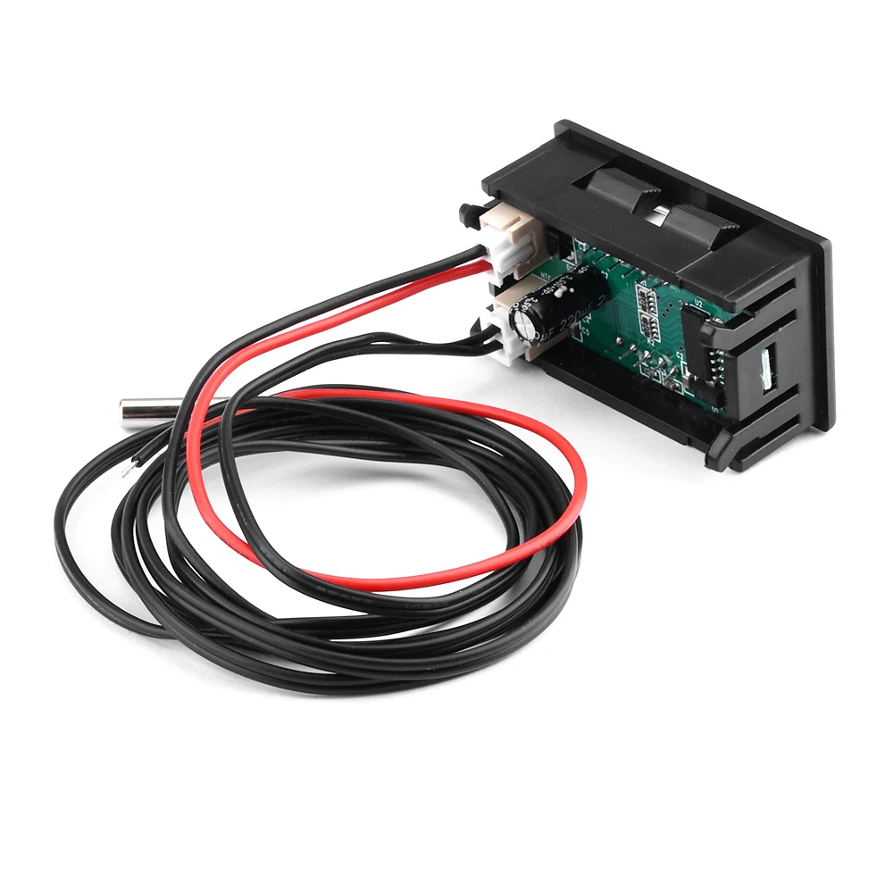 0.56" LED Digital Thermometer 12V Car Temperature Monitor Panel Meter Red/Green/Blue Display Measure Range -50~300℃