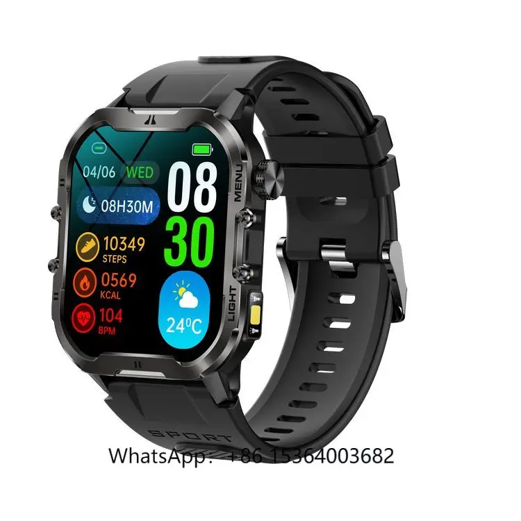 

TJXL-2024 T26 BT Outdoor Smartwatch Camera Waterproof IP67 Blood Pressure Sports Sleep Monitor AI Voice Assistant Heart Rate Tra