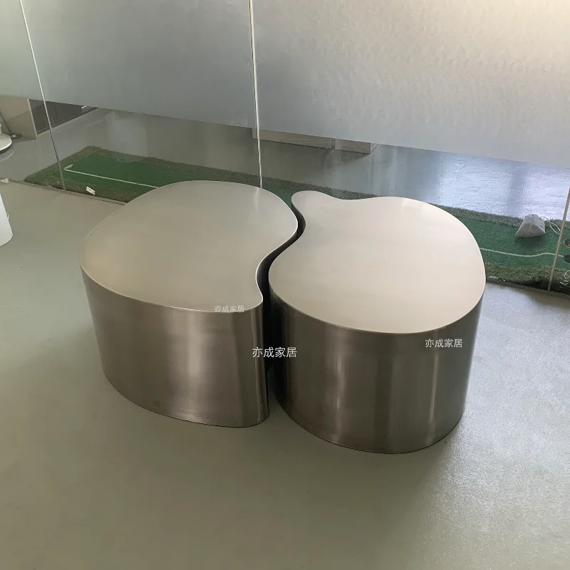

Журнальный столик в скандинавском стиле, современный простой журнальный столик для проживания в семье, мебель для гостиной из нержавеющей стали Tafel Van De Thee YSCJ