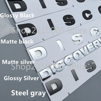 Round Font Letter Emblem Badge Car Styling accessories for DISCOVERY 4 Hood Rear Trunk Logo Sticker chrome silver Black Red grey