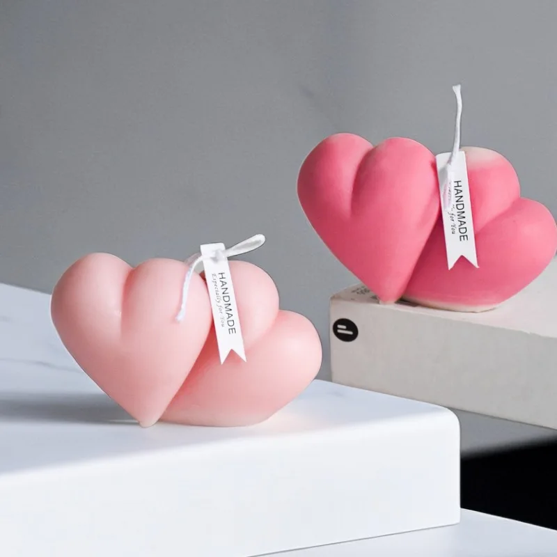 3D Double Heart Can…