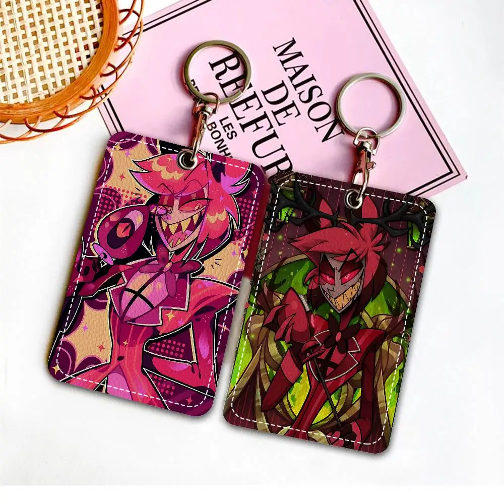 شعبية أنيمي H-Hotel H-Hazbin Alastor مكتب التموين الرجال والنساء بطاقة الائتمان Keyrings بطاقة الطالب بطاقة الهوية