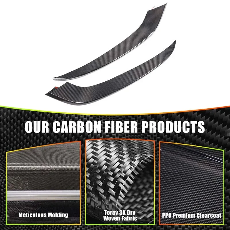 

2Pcs Real Carbon Fiber For BMW 3 Series GT 2013-2018 Car Front Fog Light Trim Sticker Car Exterior Protection Accessories