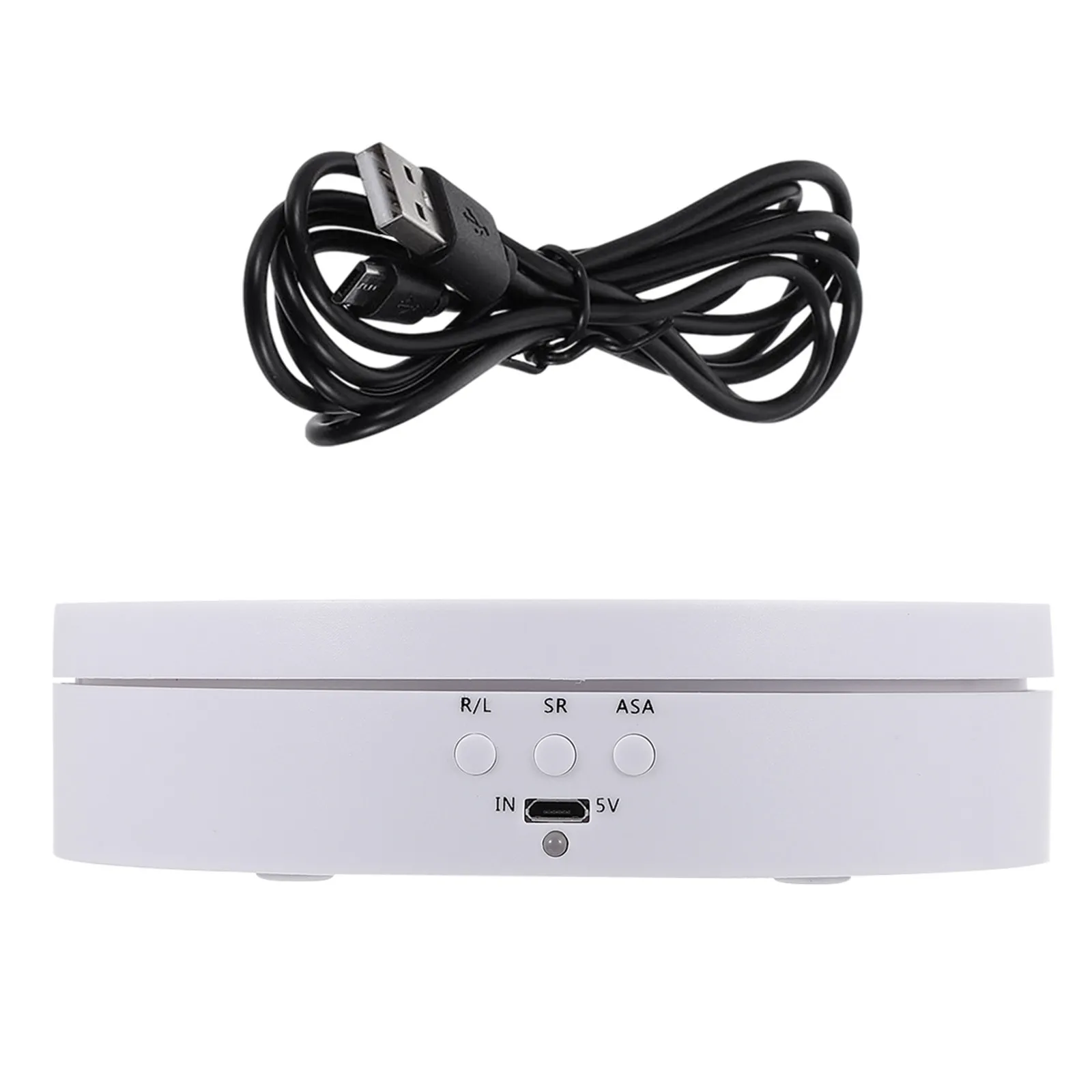 1Pcs 360 Degree Rotating Display Stand Small ABS Automatic Electric Turntable Jewelry Holder Stable Smooth Operation Load 3Kg